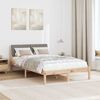 vidaXL Bed frame Brown and taupe 120 x 190 cm Solid pine wood