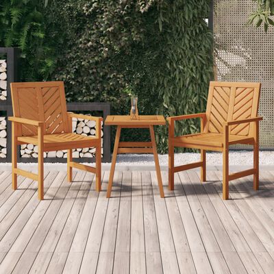 vidaXL Garden Dining Chairs 2 pcs Solid Wood Acacia