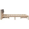 vidaXL Bed frame Brown and taupe 120 x 190 cm Solid pine wood
