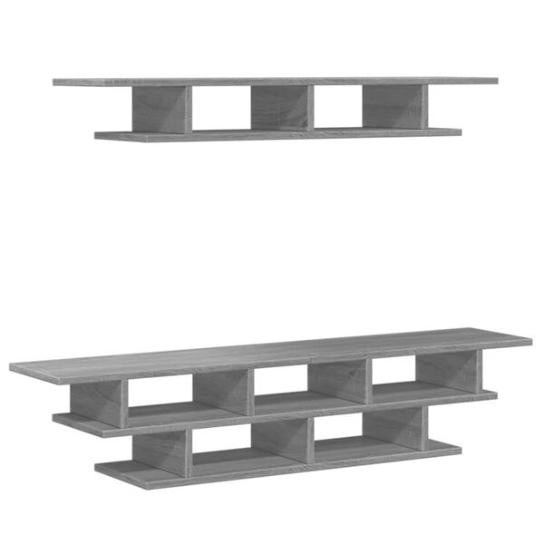 vidaXL TV Wall Units Grey Sonoma Engineered Wood