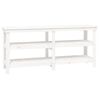 vidaXL Work Bench White 181x50x80 cm Solid Wood Pine