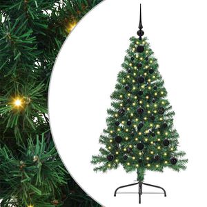 vidaXL Artificial Pre-lit Christmas Tree Green 120 cm PVC