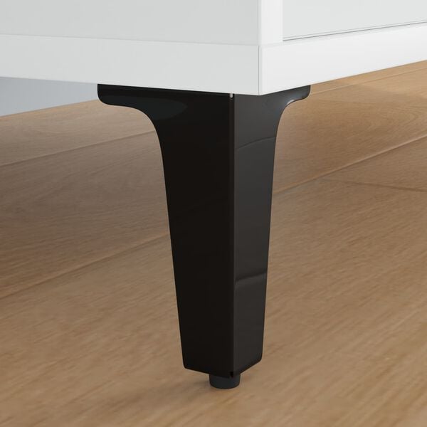 vidaXL Furniture Feet 2 pcs Black 5.5 x 5.5 x 10 cm Iron