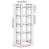 vidaXL Book Cabinet/Room Divider White 60x35x160 cm Solid Wood