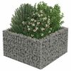 vidaXL Gabion Raised Bed Galvanised Steel 90x90x50 cm