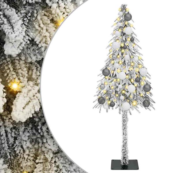 vidaXL Christmas Tree with 150 LEDs White 150 cm PE and Steel
