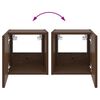 vidaXL TV Wall Cabinet with LED Lights Brown Oak 30.5x35x30 cm
