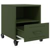 vidaXL Bedside Cabinets 2 pcs Olive Green 36x39x43.5 cm Steel