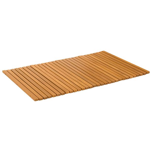vidaXL Bath Mat Plain Brown 80 x 50 cm Wood