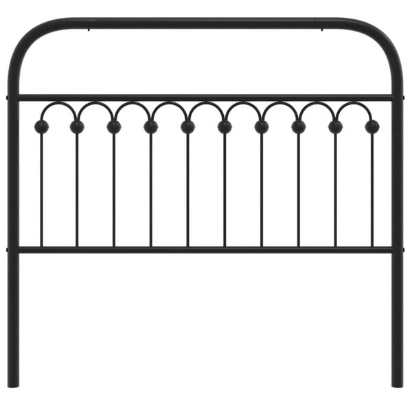vidaXL Metal Replace Headboard Black 107 cm
