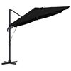 vidaXL Cantilever Roma Parasol Black and Black 352 x 251 x 260 cm