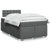 vidaXL Box Spring Bed with Mattress Dark Grey 120x190 cm Fabric