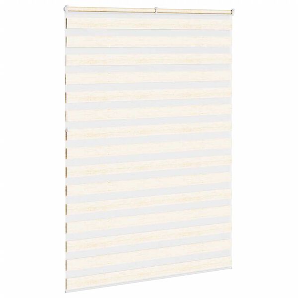 vidaXL Zebra Blind Marble Beige 160x230 cm Fabric Width 155.9 cm Polyester