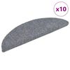 vidaXL Self-adhesive Stair Mats 10 pcs Light Grey 56x17x cm Needle Punch