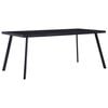 vidaXL Dining Table | Black | Tempered glass, steel | 160 cm x 80 cm x 75 cm