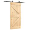vidaXL Sliding Door 95 x 210 cm Solid Pine Wood (Untreated)