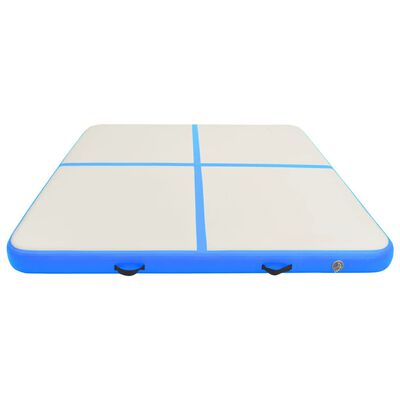 vidaXL Inflatable Gymnastics Mat with Pump 200x200x20 cm PVC Blue
