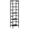 vidaXL Bookshelf 4-Tier 40 x 29.5 x 149 cm Engineered Wood Black Oak