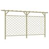 vidaXL Garden Lattice Fence with Pergola Top Wood