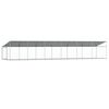 vidaXL Dog Cage with Roof and Door Grey 12x2x2 m Galvanised Steel