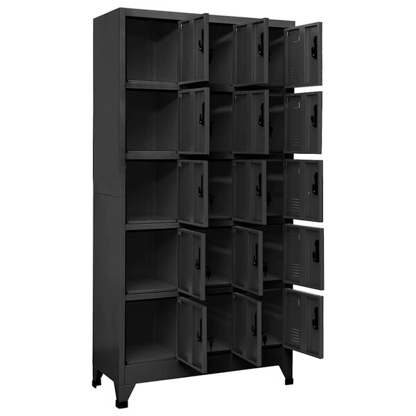 vidaXL Locker Cabinet Anthracite 90x40x180 cm Steel