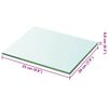 vidaXL Shelves 2 pcs Panel Glass Clear 20x25 cm