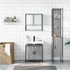 vidaXL 3 Piece Bathroom Furniture Set Grey Sonoma Engineered Wood
