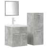 vidaXL 4 Piece Bathroom Furniture Set Concrete Grey Engineered Wood