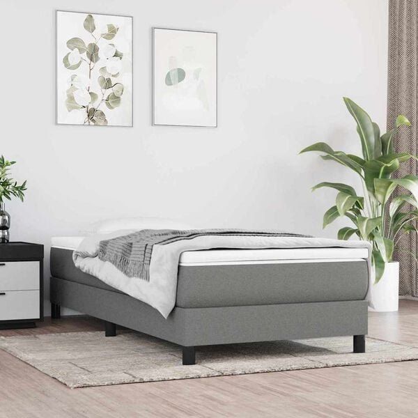 vidaXL Pocket Spring Bed Mattress Grey 120 x 190 cm Polyester