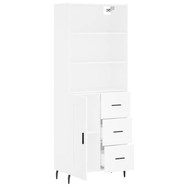 vidaXL Highboard White 69.5x34x180 cm Engineered Wood