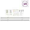 vidaXL Sliding Door Hardware Kit 400 cm Stainless Steel Silver