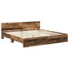 vidaXL Bed Frame with Headboard Old Wood 200 x 200 cm Engineered Wood
