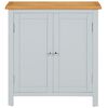 vidaXL Cupboard 70x35x75 cm Solid Oak Wood