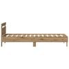 vidaXL Bed Frame with LED Artisan Oak 90 x 190 cm Engineered Wood