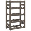 vidaXL Wine Rack for 20 Bottles Grey Solid Wood Pine