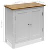 vidaXL Cupboard 70x35x75 cm Solid Oak Wood