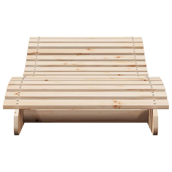 vidaXL Sun Lounger 205x70x31.5 cm Solid Wood Pine