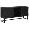 vidaXL TV Cabinet with Drawer with Shelf Black 105 x 30 x 54 cm