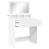 vidaXL Bedroom Dressing Tables with Drawer White 80 x 39.6 x 135 cm