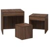 vidaXL Nesting Tables 3 pcs Brown Oak Engineered Wood