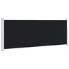 vidaXL Patio Retractable Side Awning 180x500 cm Black