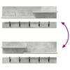 vidaXL Wall-Mounted Coat Rack with Shelf Concrete Grey 90 x 15 x 36 cm