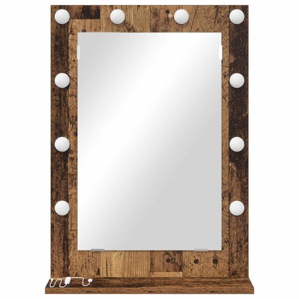 vidaXL Vanity Mirror Rectangular Artisan Oak 70 x 50 x 18 cm