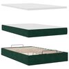 vidaXL Ottoman Bed with Mattresses Dark Green 120x200cm Velvet