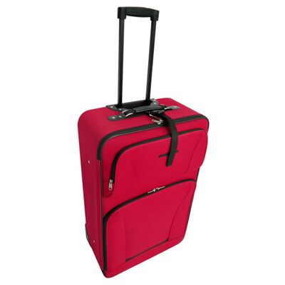 vidaXL Five Piece Travel Luggage Set Red