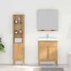 vidaXL Bathroom Furniture Set FLORO 2 pcs Wax Brown Solid Pine Wood
