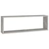 vidaXL Wall Cube Shelf 6 pcs Concrete Grey 80x15x26.5 cm Engineered Wood