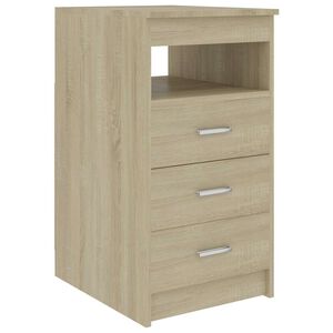vidaXL Drawer Cabinet Sonoma Oak 40x50x76 cm Engineered Wood