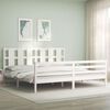 vidaXL Bed Frame without Mattress White 200x200 cm Solid Wood