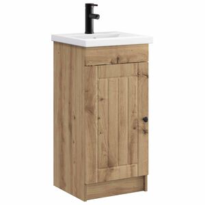 vidaXL Bathroom Vanity with Sink Artisan Oak 42 x 40 x 84.5 cm